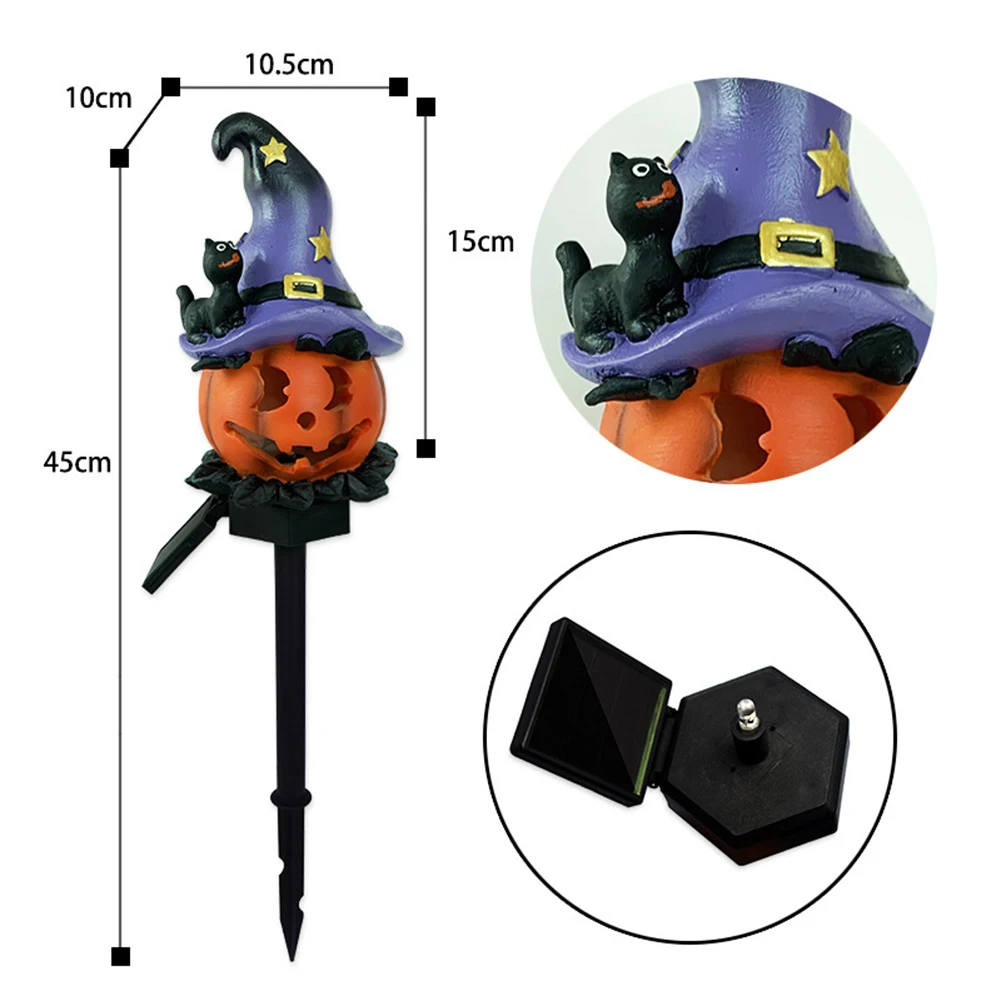 Halloween Pumpkin Pathway Solar Lights Ground Solar Lights Waterproof Pumpkin Garden Stakes Lamp For Yard Walkway Lawn Patio