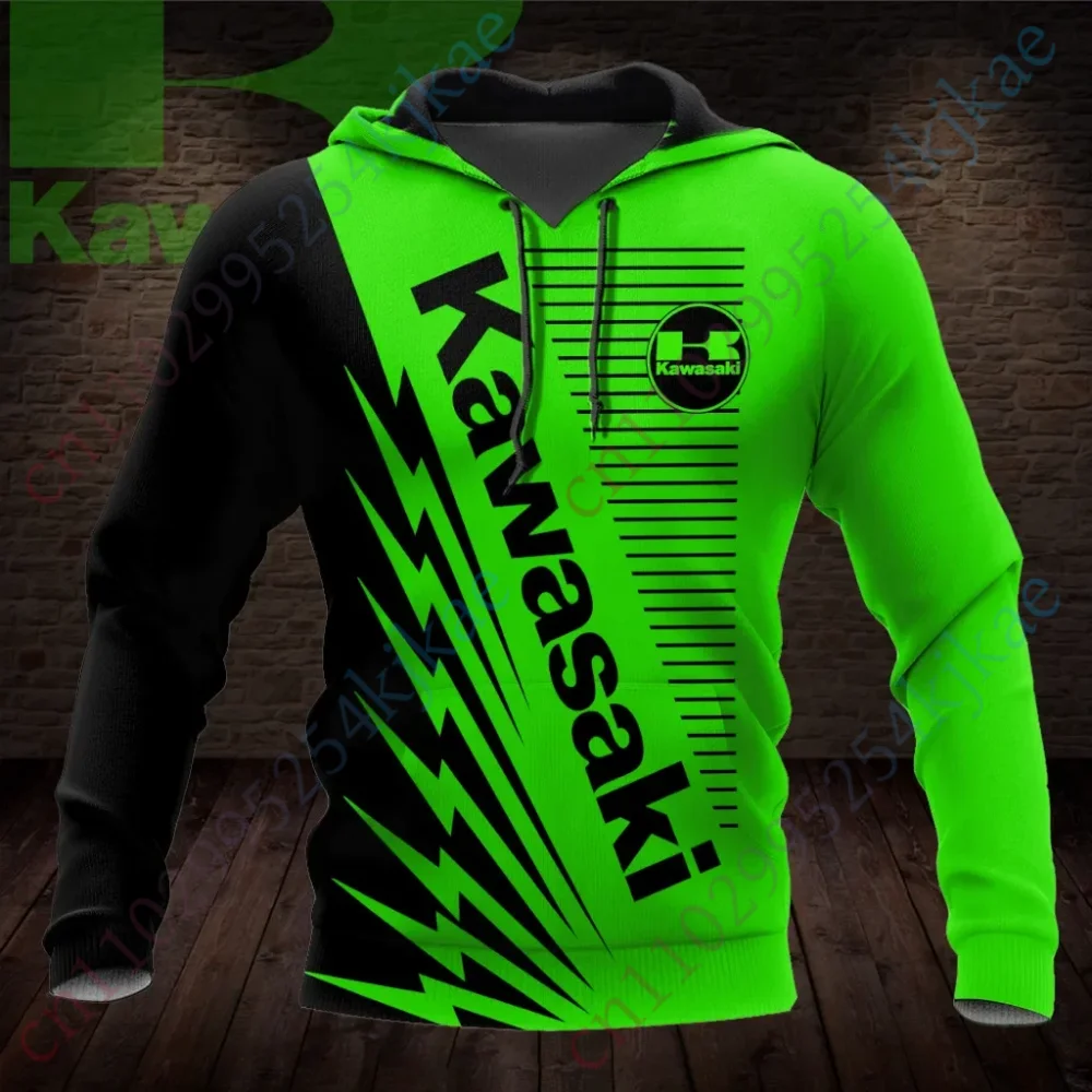 

Новые толстовки Kawasaki для мужчин, одежда, повседневная толстовка с капюшоном, уличная одежда в стиле аниме, оверсайз, унисекс, пуловер в стиле Харадзюку, мотоциклетный топ