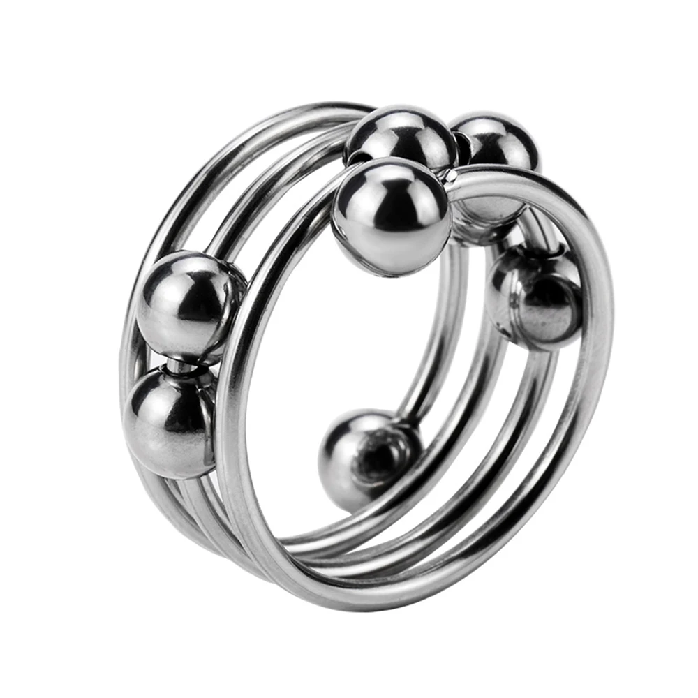 5 Sizes  Stainless Steel Penis Rings Bead Male Head Glans Stimulating Metal Cock Ring Delay Ejaculation Sex Products For Men