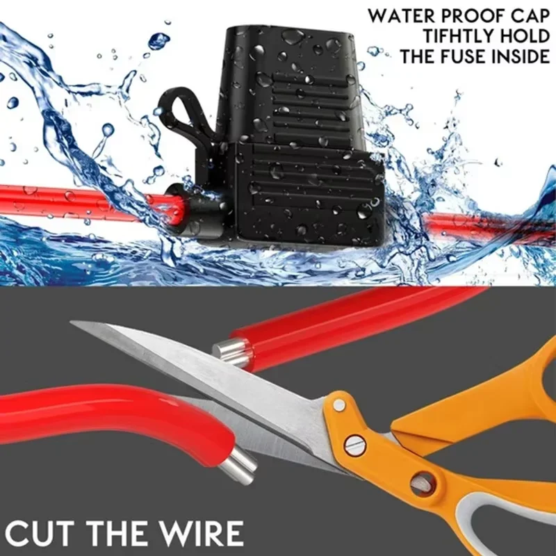 Wasserdichter 10/12/14/16/18AWG Schneidbarer Auto-Inline-Sicherungshalter 5A-50A Standard-/Mini-Sicherungen Sicherheit für Boote, Marinefahrzeuge, LKWs und Fahrzeuge – Detail 2