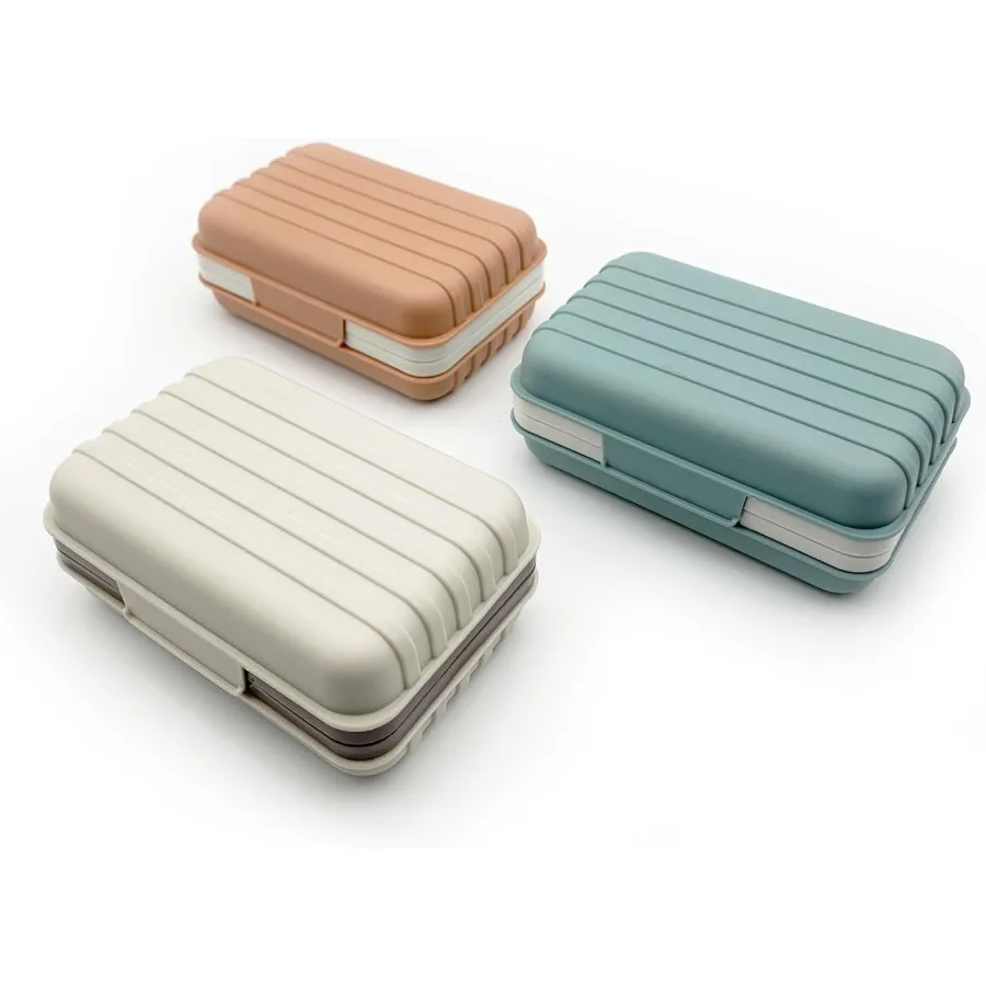 

Travel Soap Container Portable Travel Soap Case Soap Dish with Lid for Camping Outdoor Bathroom Hiking Traveling 3pcs 3 Color