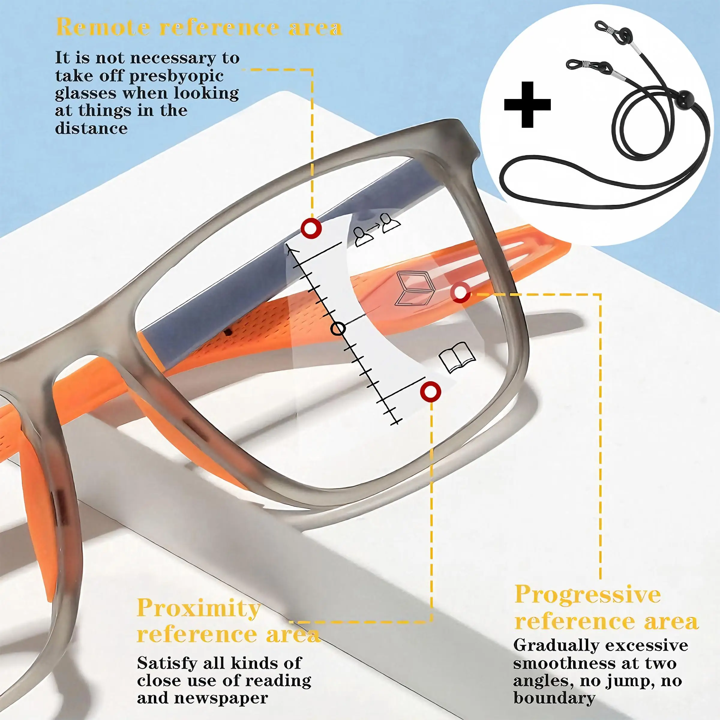 Weiche multifokale Gleitsicht-Lesebrille TR90 Anti-Blaulicht Nah- und Fernbrille für Männer und Frauen Weitsichtbrille L2 ﻿