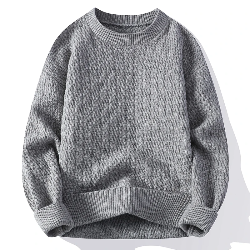 

2023 New Autumn Winter Solid Color Turtleneck Cashmere Sweater Men Vintage Mens Sweaters Soft Warm Twist Pullover Man Knitwear