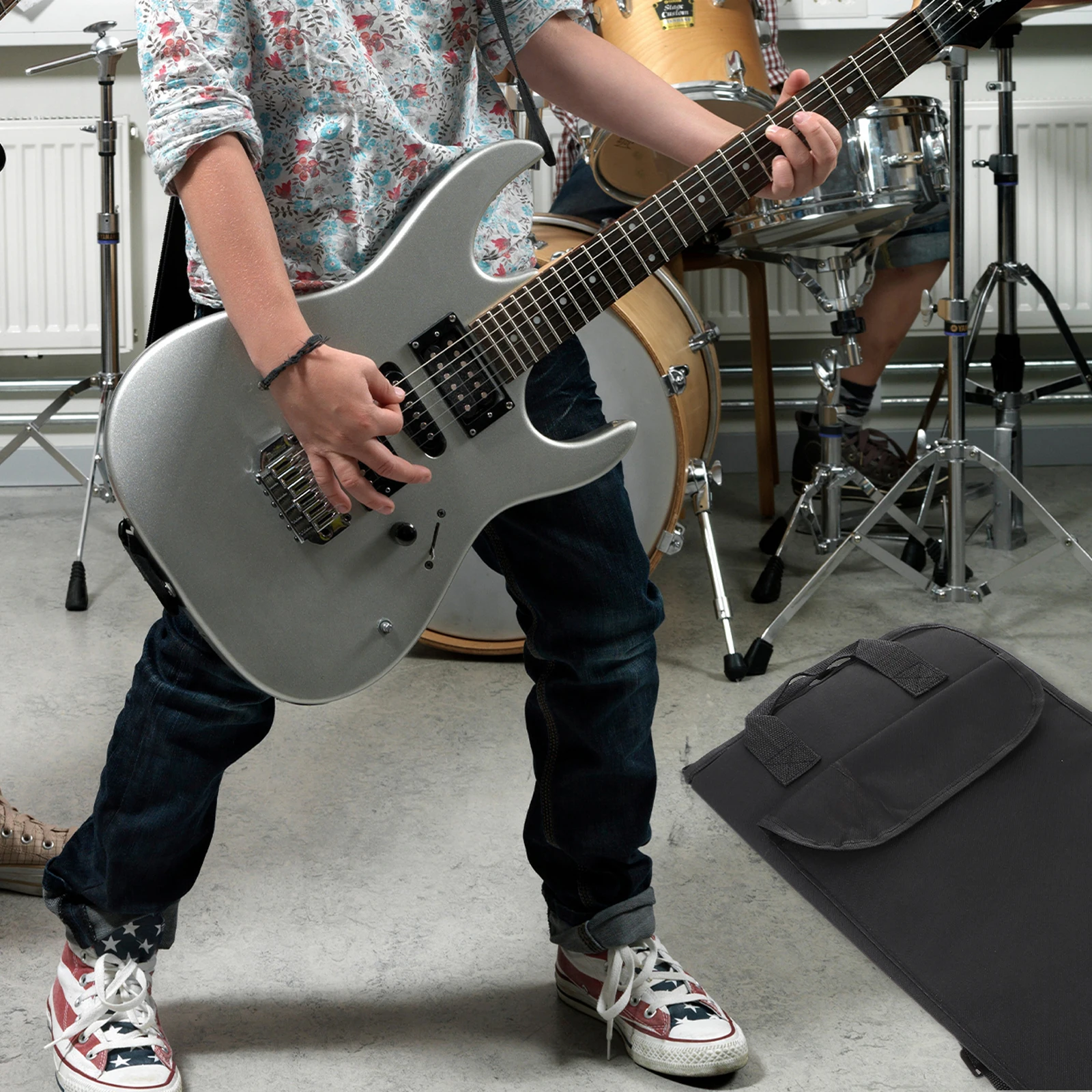 

Drumstick Bag Black Portable Pouch Durable Holder Oxford Cloth Long Life Practice Performance Storage Container