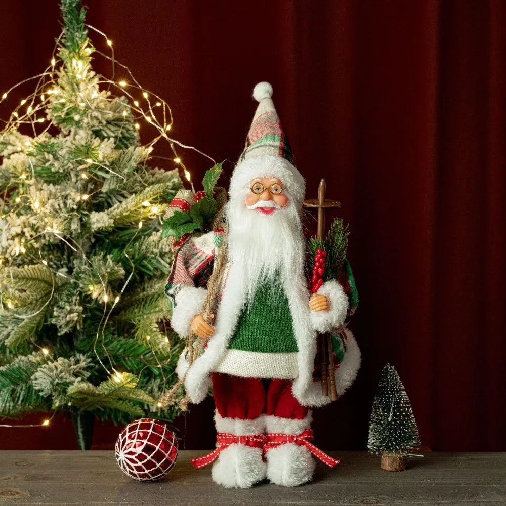 New Home Santa Claus Decorations 12 Inches Standing Santa Claus Xmas Tree Cute Christmas Supplies Gift