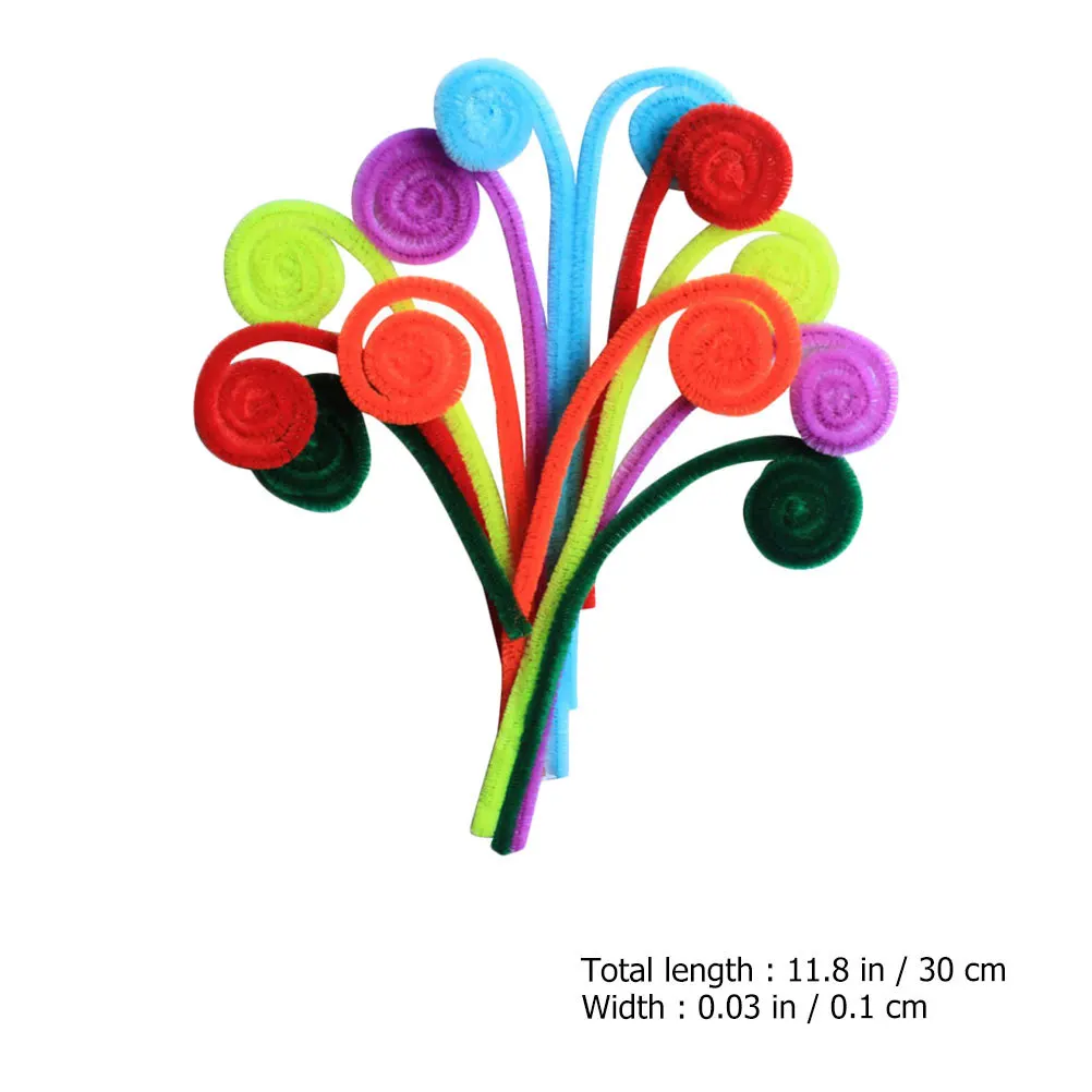 200 pièces Chenille matériel facile moulage artisanat bâtons à la main bricolage fournitures pour enfants noël créativité éducative