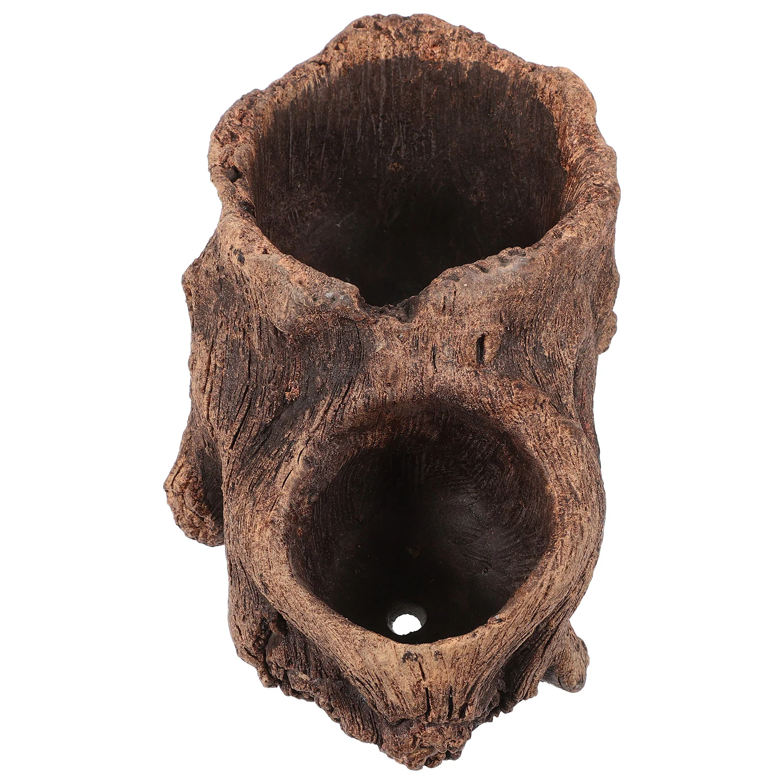 Imitation Wood Flowerpot Decorative Plant Pots Indoor Personality Creative Planter Cement Fake Tree Stump Gift Wrap Storage