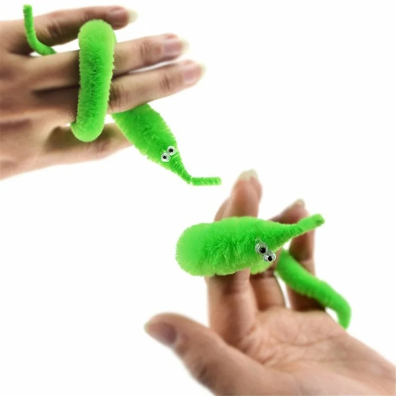 Magical Worm Toys Wiggly Twisty Fuzzy Carnival Party Favors Kids Gift