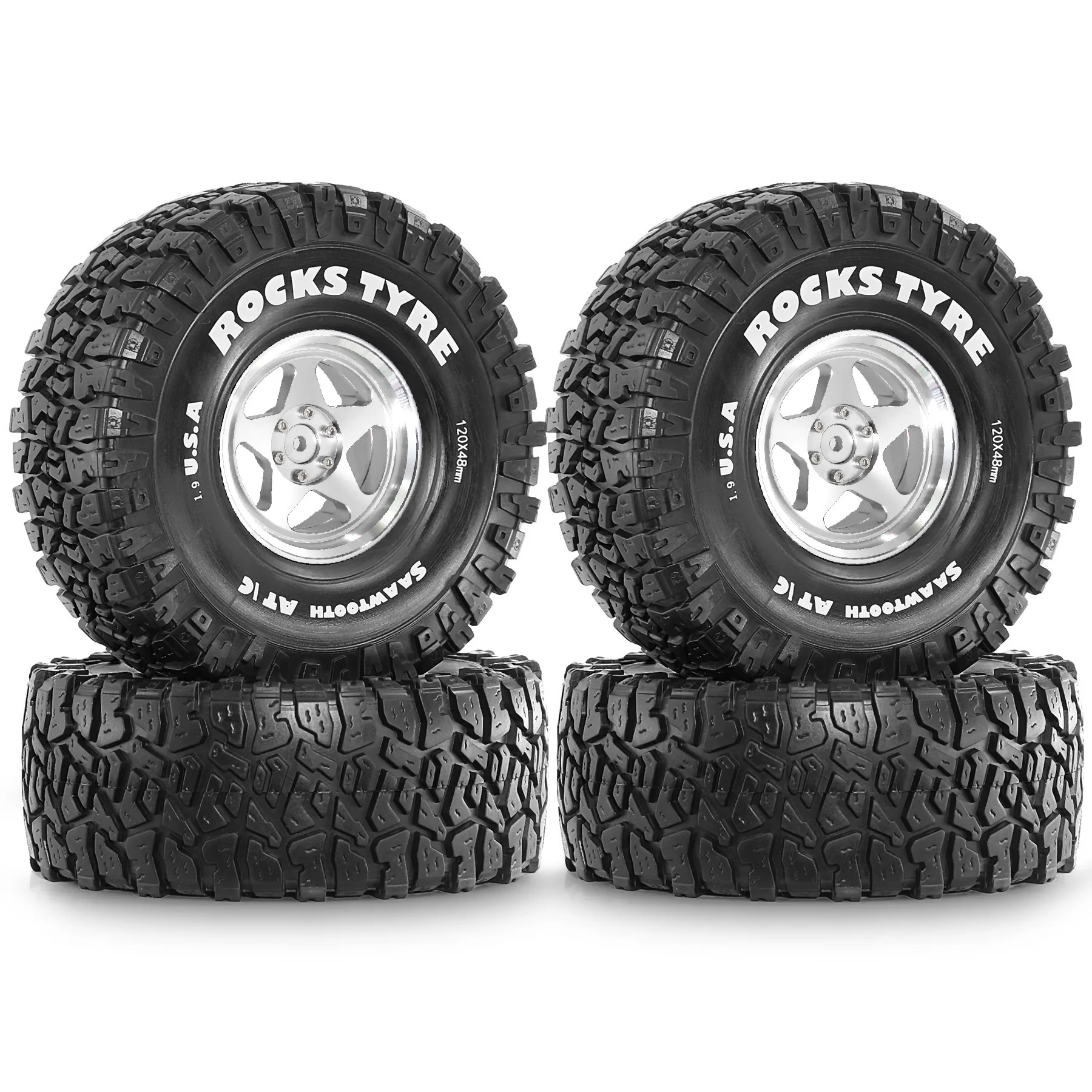 

1,9-дюймовые колеса с замком и резиновые шины для радиоуправляемого гусеничного автомобиля 1/10 TRAXXAS TRX4 Axial SCX10 90046 90047 SCX10 III AXI03007