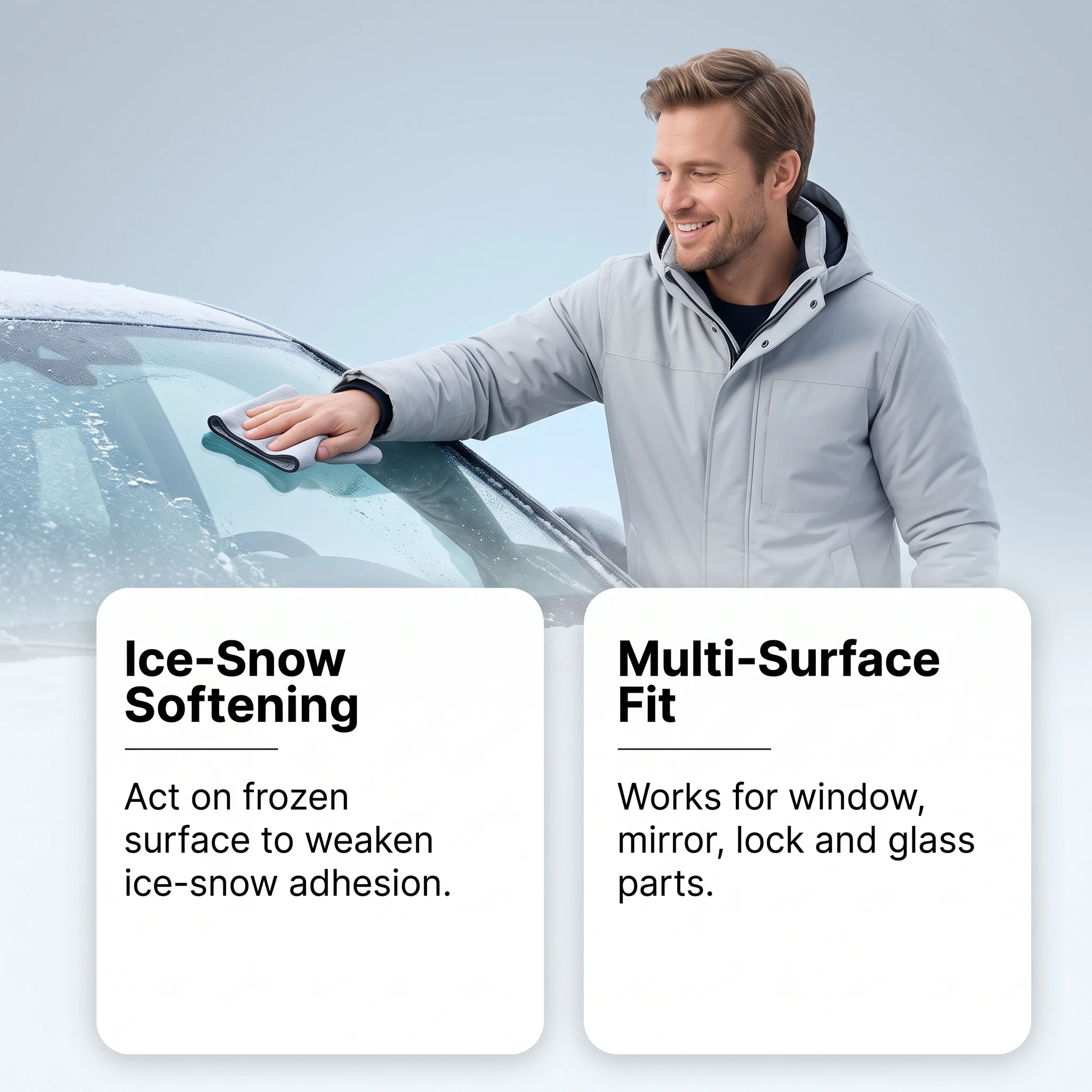 Winter De Icer Spray 100ml Quick Acting Winter Window Mirror Lock Auto Vehicle Removal Use Car Windshield Ice Snow Melter Agent