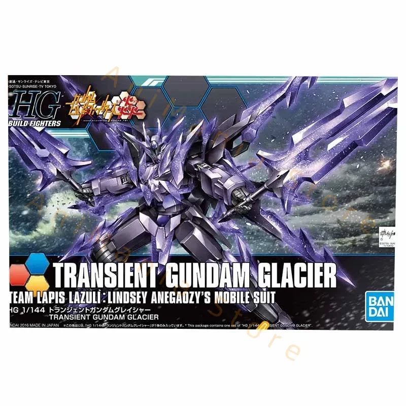 Bandai original gundam hg 1/144 transansante gundam glaziser lINDSEY anegaozys anime figura de ação montagem modelo brinquedos