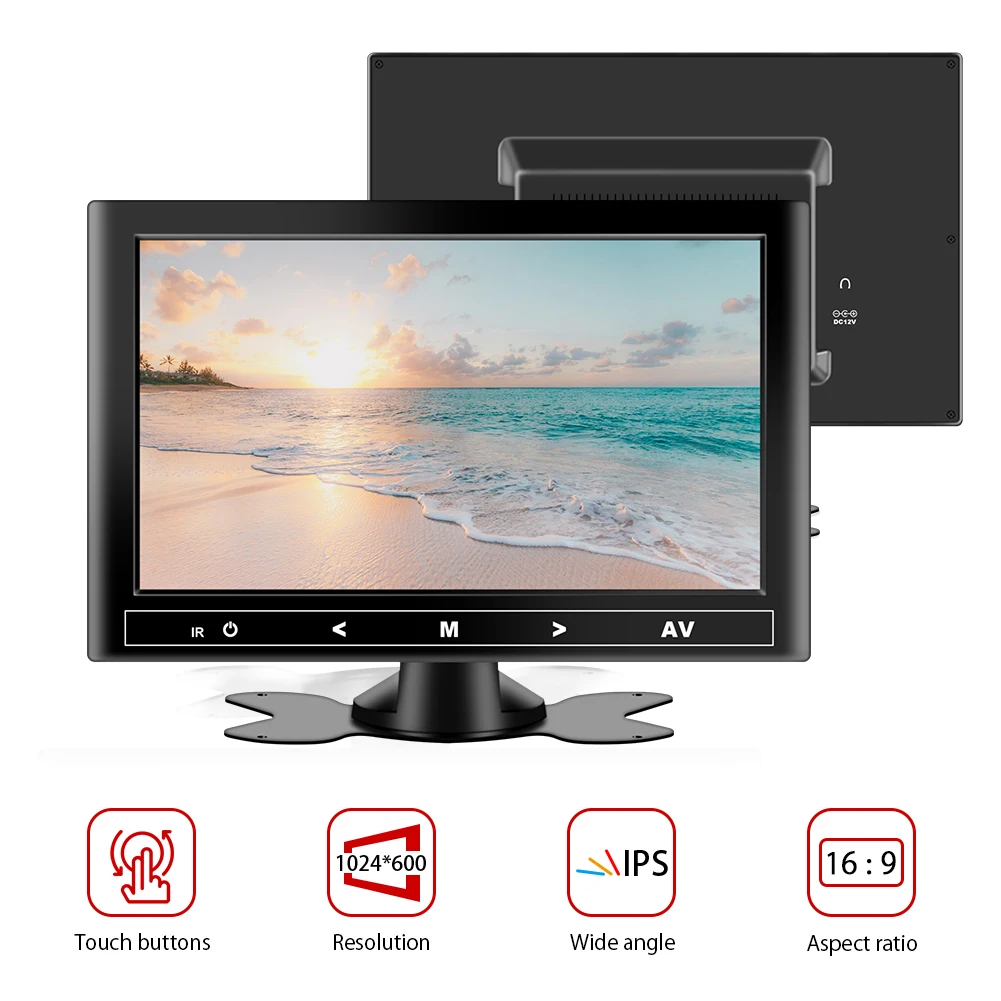 7/9 inch HDMI Truck Monitor VGA/AV TV&PC DVD Player for Car Truck Camera Rear View Headrest Parking Rearview System