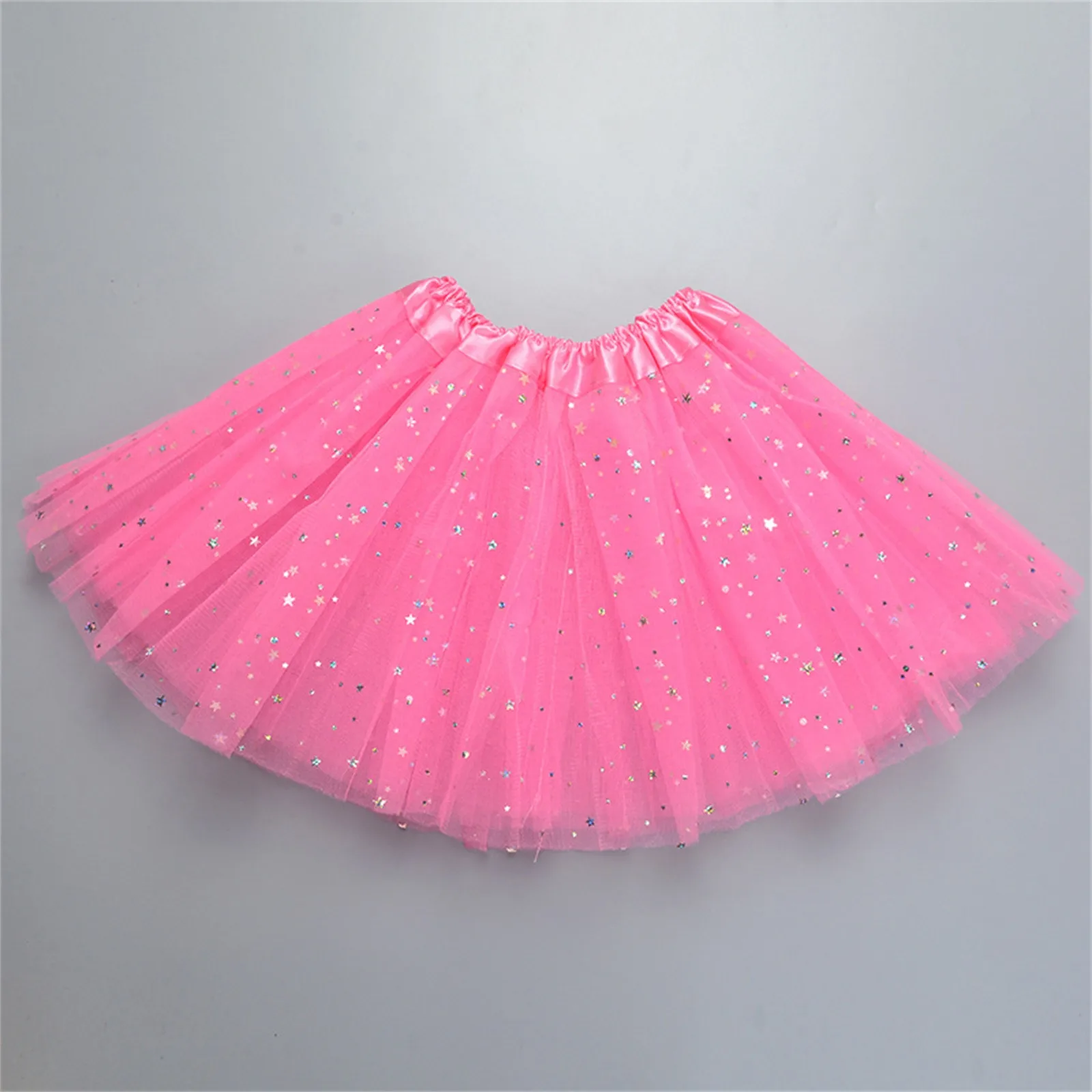 Kids Baby Girls Tulle Tutu Skirts Star Sequins Princess Tutu Skirt Outfits Dressy Up Toddlder Girls Mini Pettiskirt Dancewear