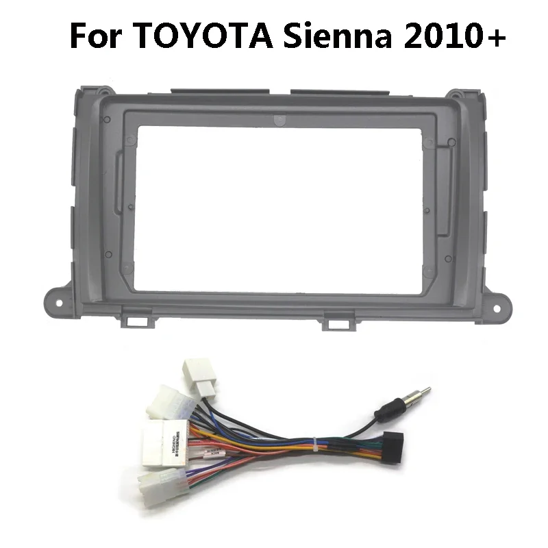 9 inch Car Radio Fascia For TOYOTA Sienna 2010+ Auto Stereo Install Dash Panel Mounting Bezel Faceplate Frame Kit