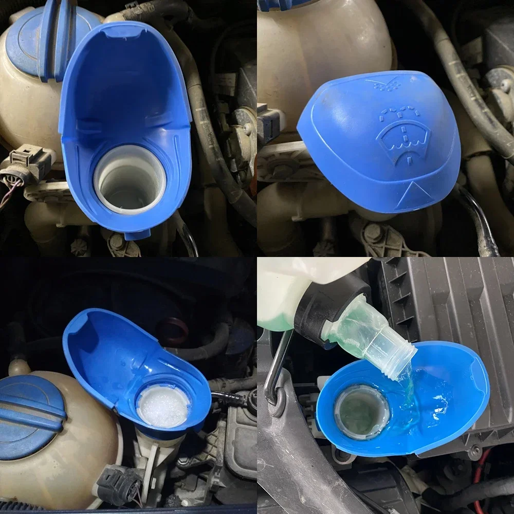 For VW Golf MK 3 4 5 6 7 1992 - 2020 2004 2006 Fluid Reservoir Tank Wiper Washer Bottle Cover Filler Cap Lid Screen Wash Funnel