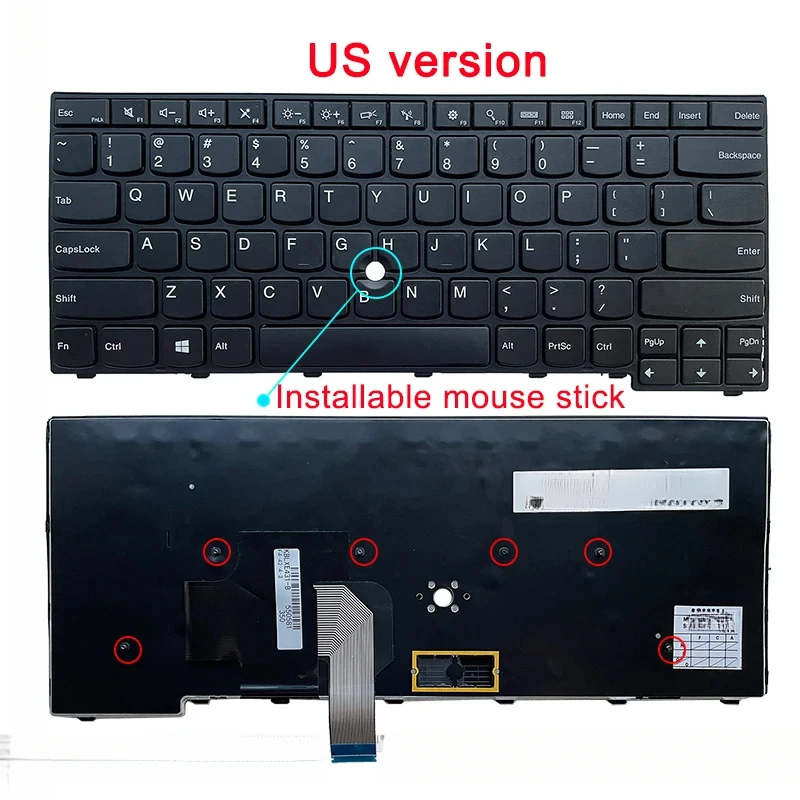 US English  Laptop Keyboard For Lenovo IBM Thinkpad E431 E440  L440 L450 L460 L470 T431S T440 T440P T440S T450 T450S T460