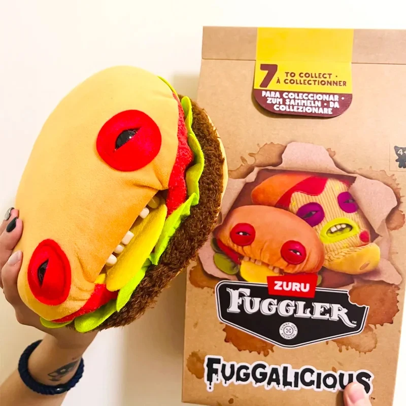Brinquedos Fuggler Blind Box: Hambúrguer, Pizza, Donut, Hot Dog, Tacos - Acessórios de Pelúcia Divertidos e Modernos para Fãs - Presente Surpresa