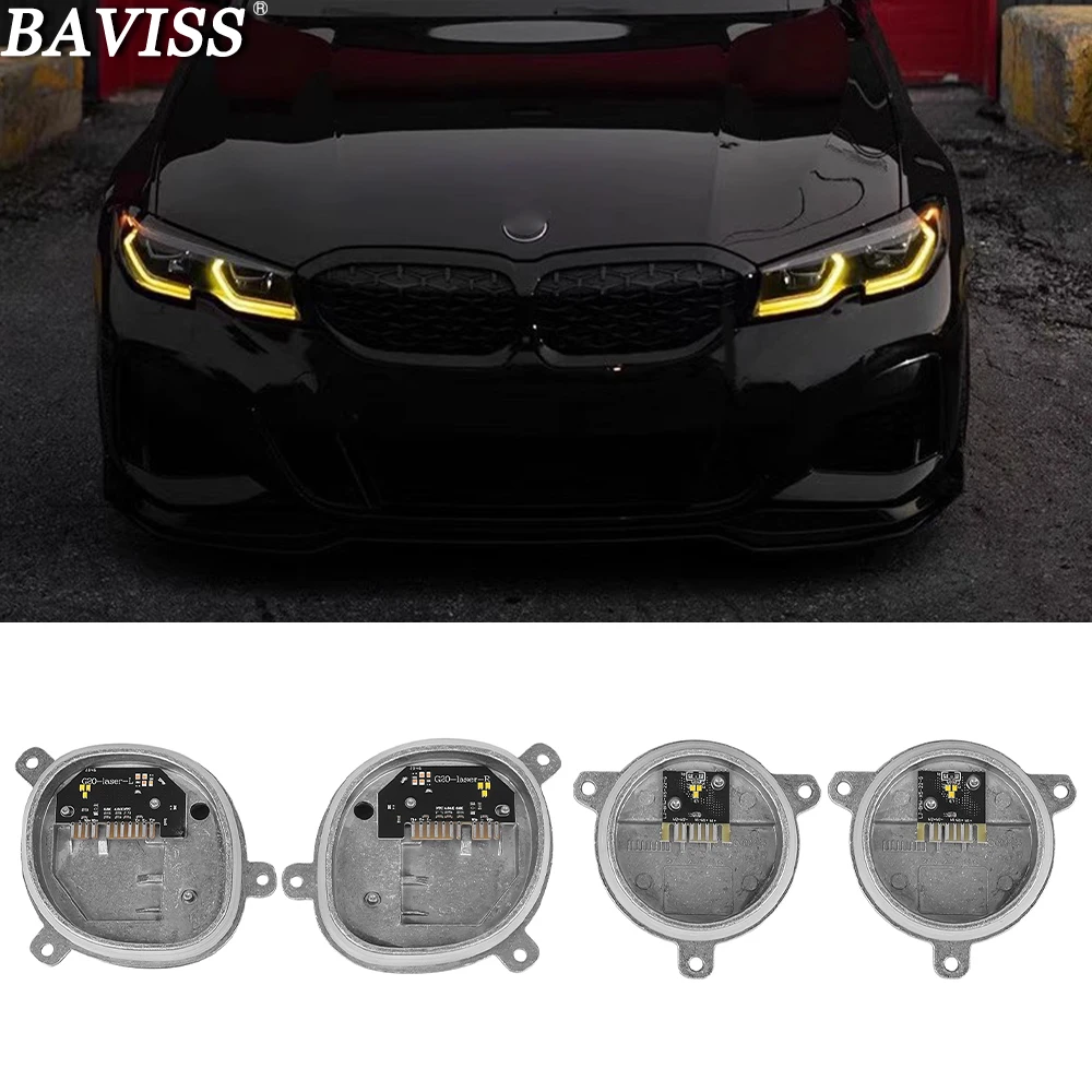 CSL Lemon Yellow DRL LED Modules For 2019-2022 BMW 3 Series G20 G21 320i 330i M340i 340iX Laser Headlight 63118496134 8496134