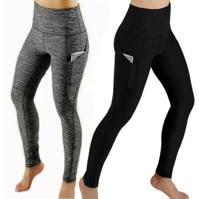 High Waist Legging Pockets Fitness Bottoms Running Sweatpants for Women Quick-Dry Sport Trousers Workout Yoga Pants