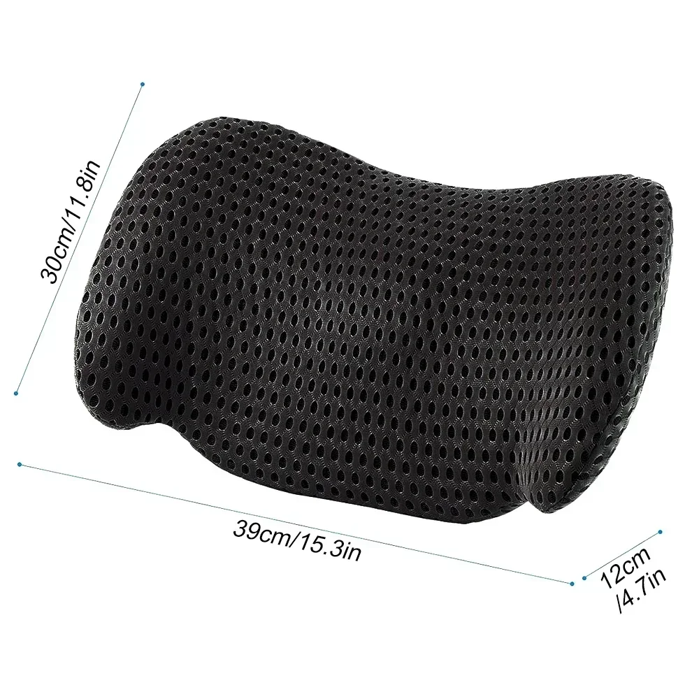 Lumbar Support Pillow for Office Chair, Car Lumbar Pillow Lower Back Pain Relief, Memory Foam Back Cushion for Car, Bed, Gaming