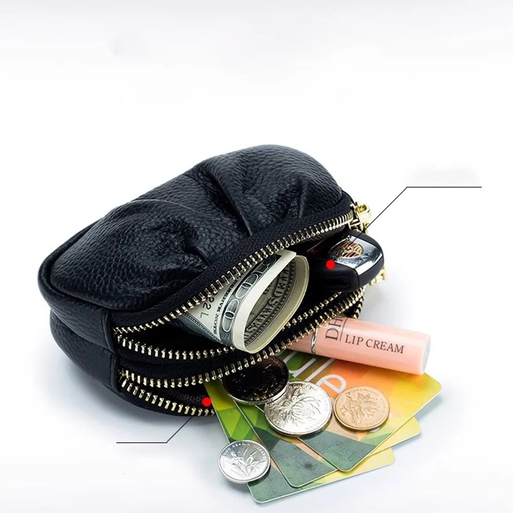 Durable Multifunctional Wallet Mini Solid Color Clutch Bags PU Leather Purse