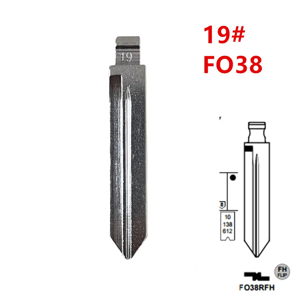 10 Stück ungeschnittene Flip-Schlüsselklinge aus Metall 19 # FO38 für Ford Lincoln Mercury in den USA für KD Keydiy Xhorse VVDI Fernbedienungen Universal Nr. 19 – Detail 3