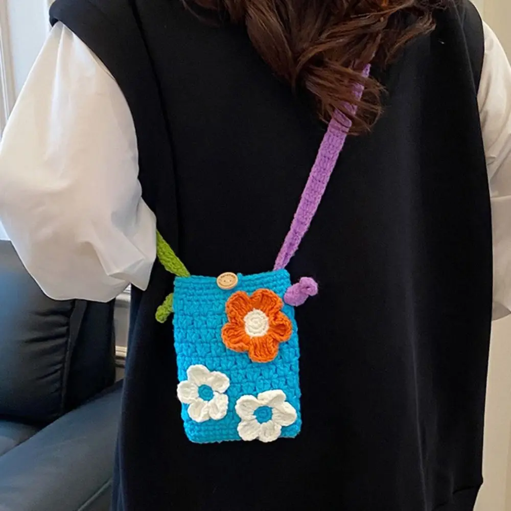 Böhmische Baumwolle Häkeln Weben Tasche Baumwolle Seil Aushöhlen Blume Schulter Tasche Große Kapazität Lagerung Tasche Gestrickte Umhängetasche