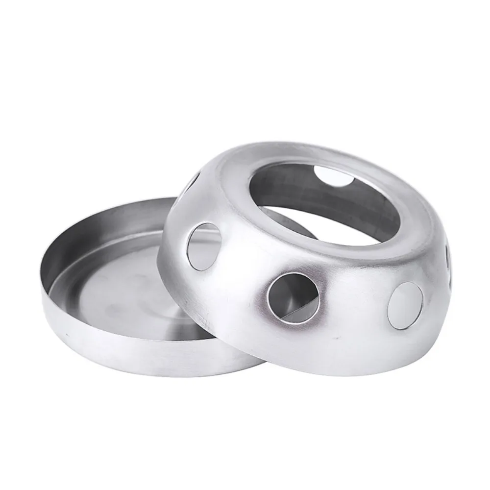 Round Base Heater Stainless Steel Candle Coffee Milk Teapot Tea Holder Warmer QN