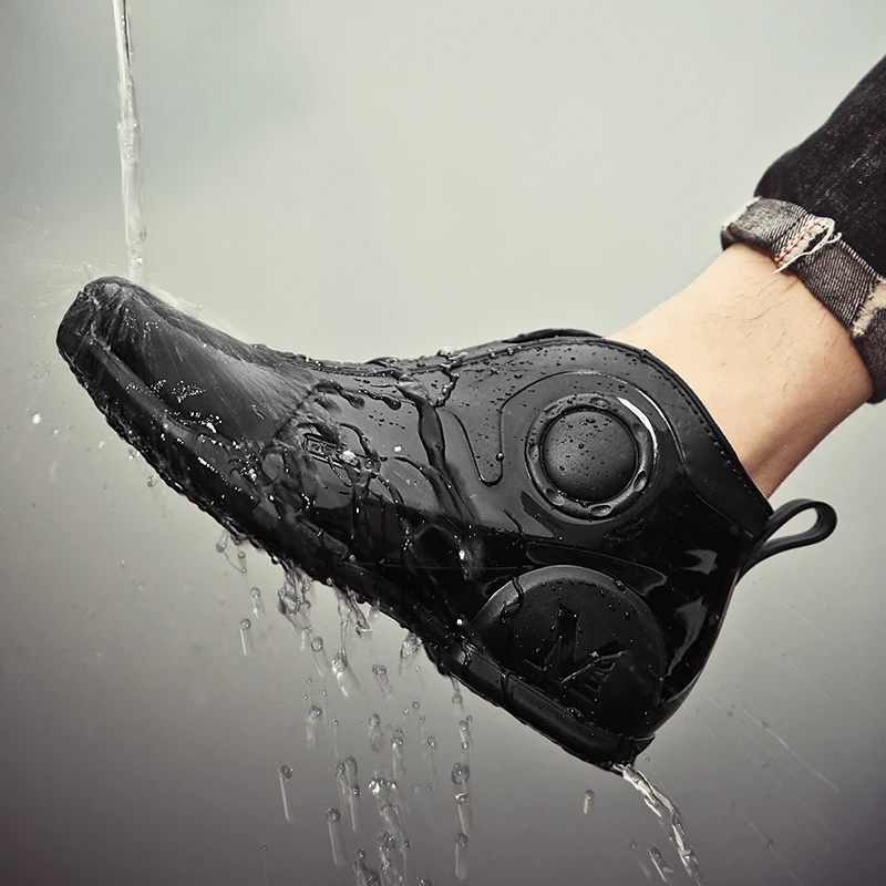 Men Outdoor Fishing Rain Boots New Fashion Non-slip Waterproof Rain Boots Indoor Kitchen Work Rain Boots Car Wash Boots 레인부츠 남성