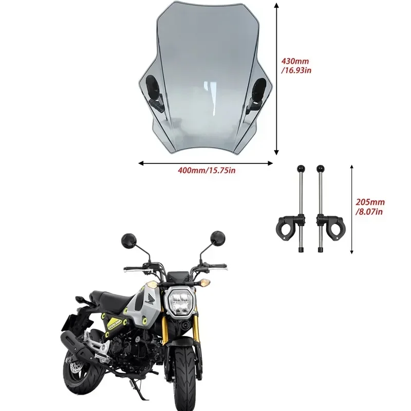 FOR  GROM125 GROM 125 MSX 125 MSX125 grom125 Motorcycle Accessories Windscreen Windshield Windshield Windshield Visor