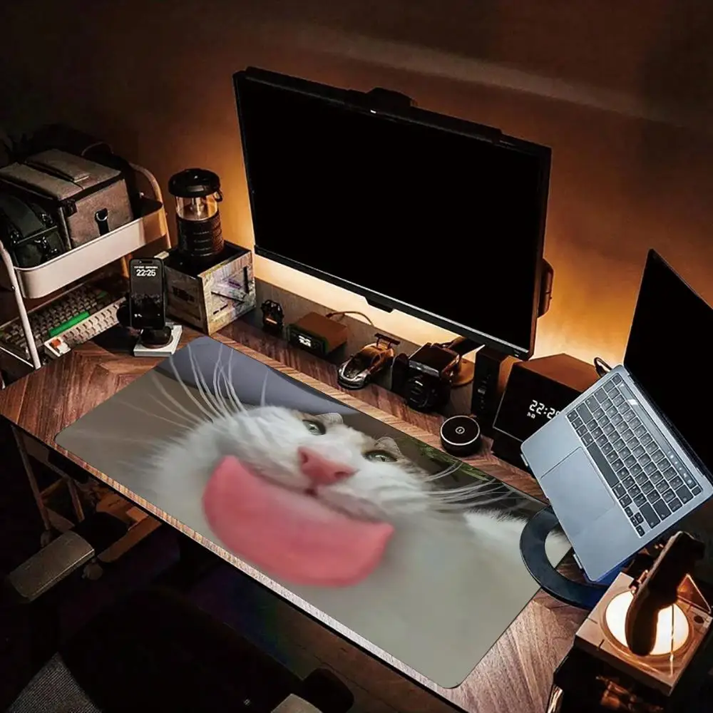 

Интересный кот, наклейка на язык, коврик для мыши, резиновый противоскользящий компьютер, ноутбук, настольная док-станция, толстая клавиатура, аксессуары для ПК