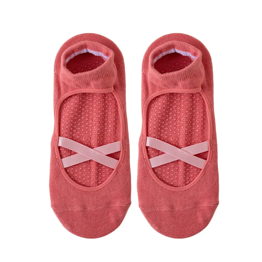 

Casual Cotton Pilates Socks Breathable Elastic Yoga Socks Sweat-absorbing Harajuku Street Mid Tube Socks Women
