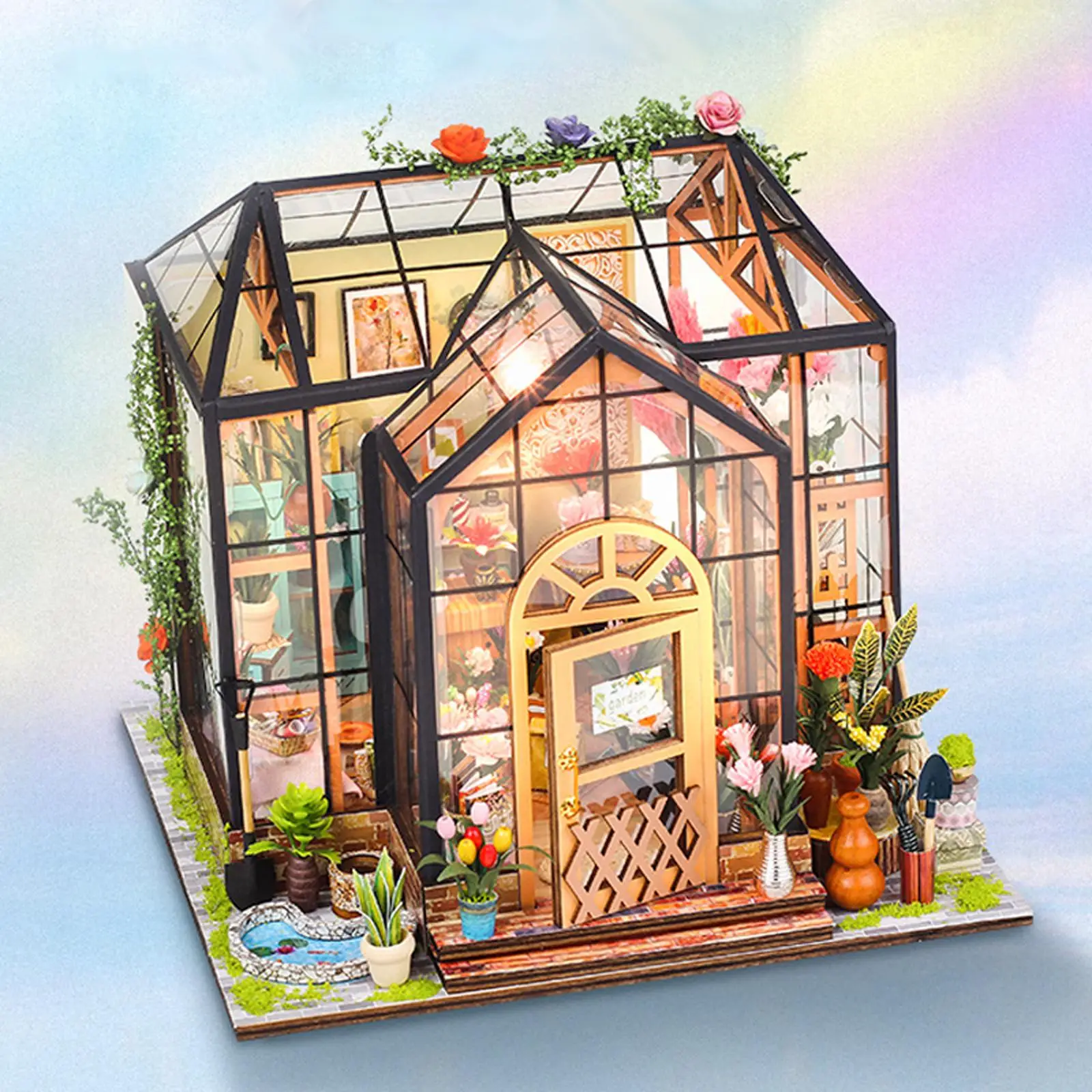 

Doll House Accessories Handmade Craft Valentine'S Day Gift DIY Cottage Kit for Friends