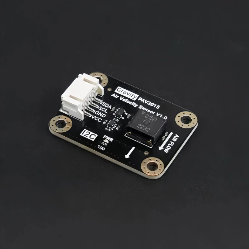 Gravity PAV3015 Air Velocity Sensor I2C 0-15m/s, Hot-wire Anemometer ±5% Accuracy for Arduino ESP32 Drone HVAC