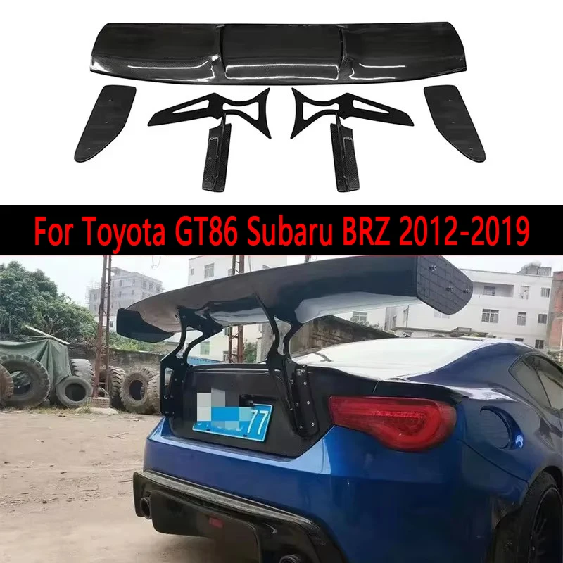 

For Toyota GT86 Subaru BRZ 2012-2019 Carbon Fiber Spoiler Tail fins Auto Car Rear Trunk Spoiler Wing body kit