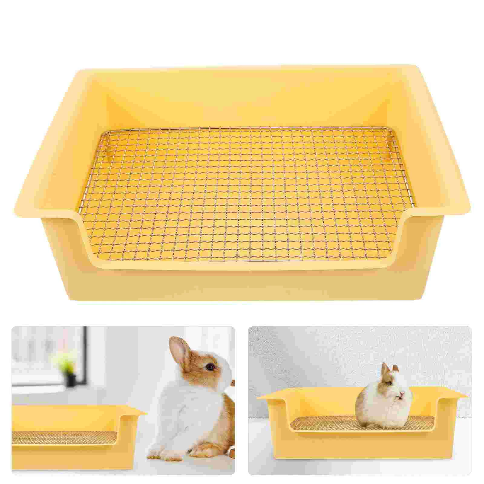 

Large Ferret Litter Pan Small Animal Corner Toilet for Guinea Pig Easy to Clean Spacious Design Ideal for Ferrets