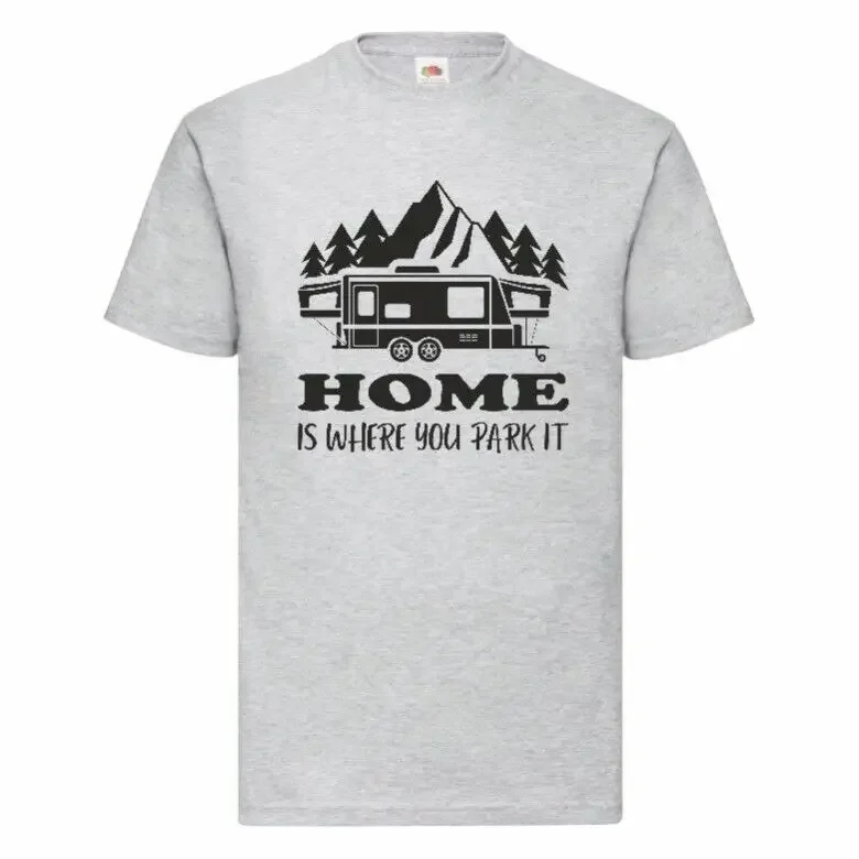 Zuhause ist, wo Sie es Wohnwagen T-Shirt Small-2XL parken