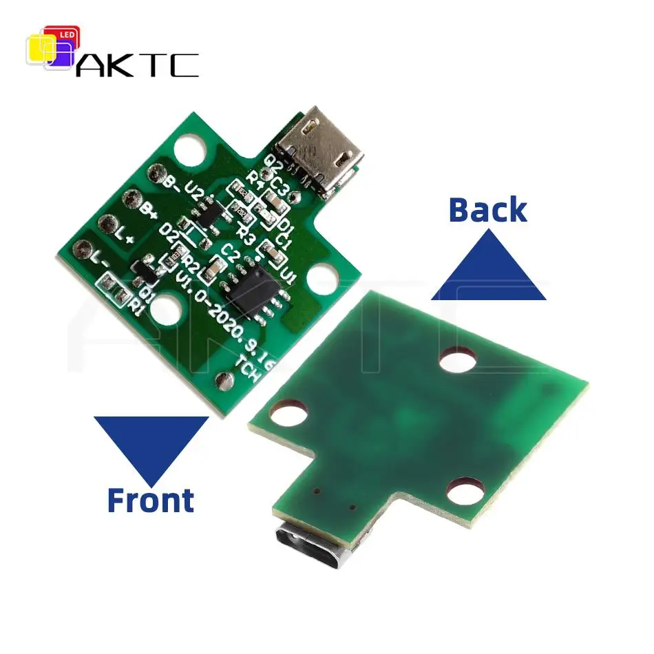 5V 2A LED Charging Touch Dimming Control Board Micro-USB 3.7V Battery Powered for Single Color Strip Lights Modules Panel Lamps