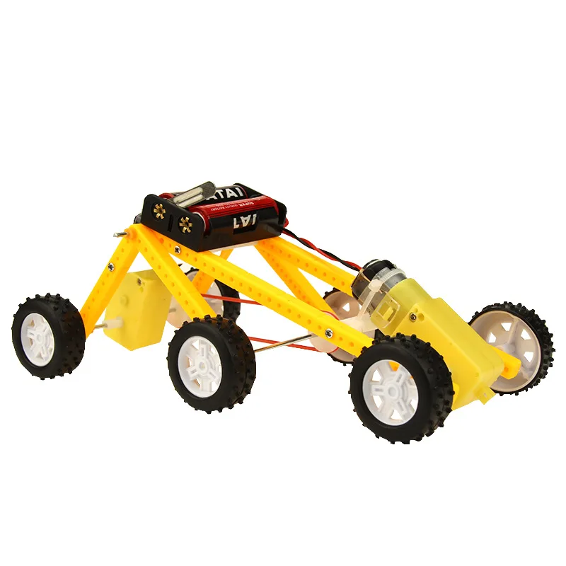 ستة جولات على الطرق الوعرة نموذج سيارة للأطفال لعبة العلوم التكنولوجيا الفيزياء لغز عدة ألعاب تعليمية للأطفال لعبة تعلم #5