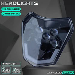 QUEEN X MOTOR Motorcycle LED Headlight Headlamp Head Light Supermoto Fairing For KTM EXC SXF MX Dirt Bike Enduro LED Headlight