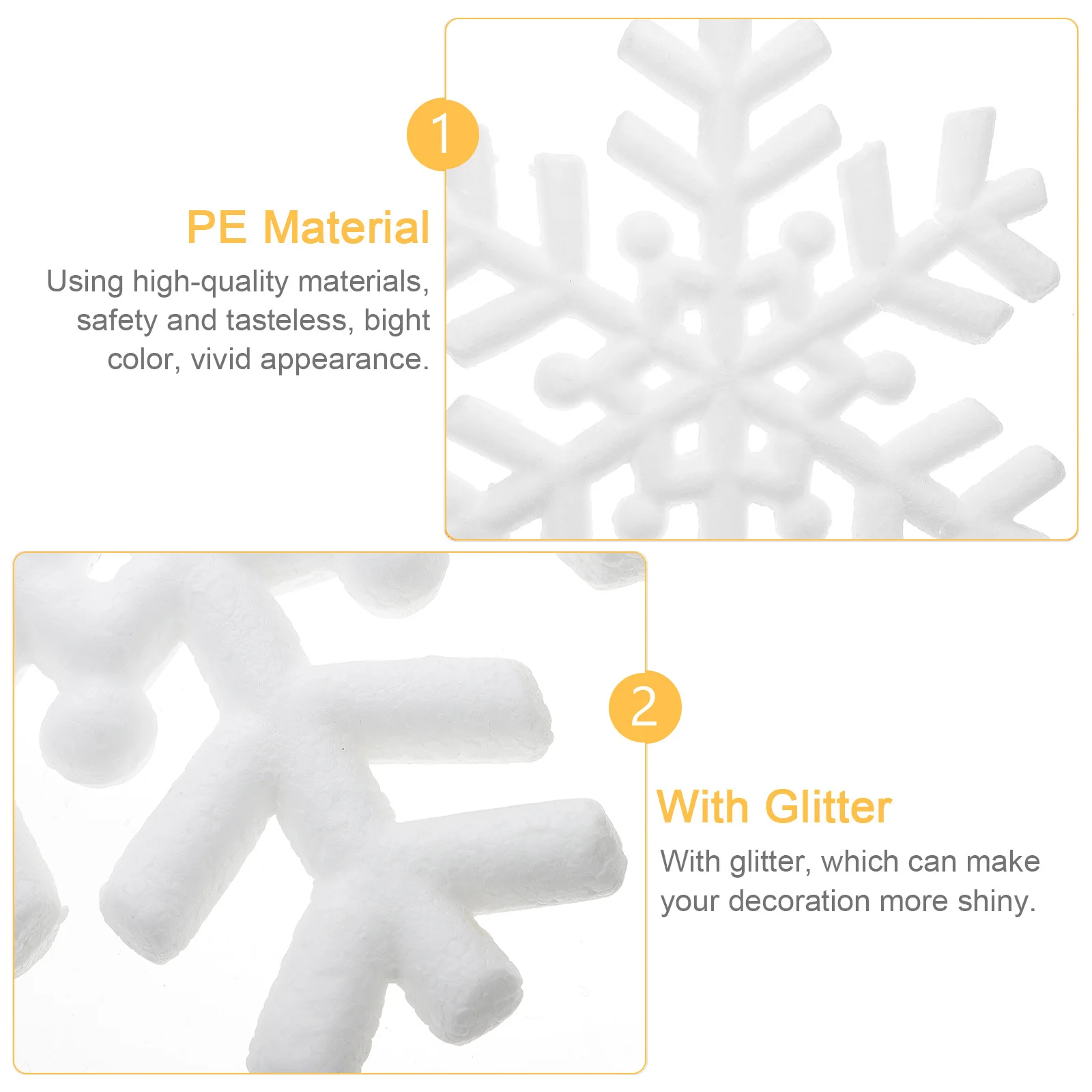 

3pcs Christmas Unfinished Diy Decoration Art Crafts Ornament Set Snowflake Shapes Molds White Snowflake Diy Supplies