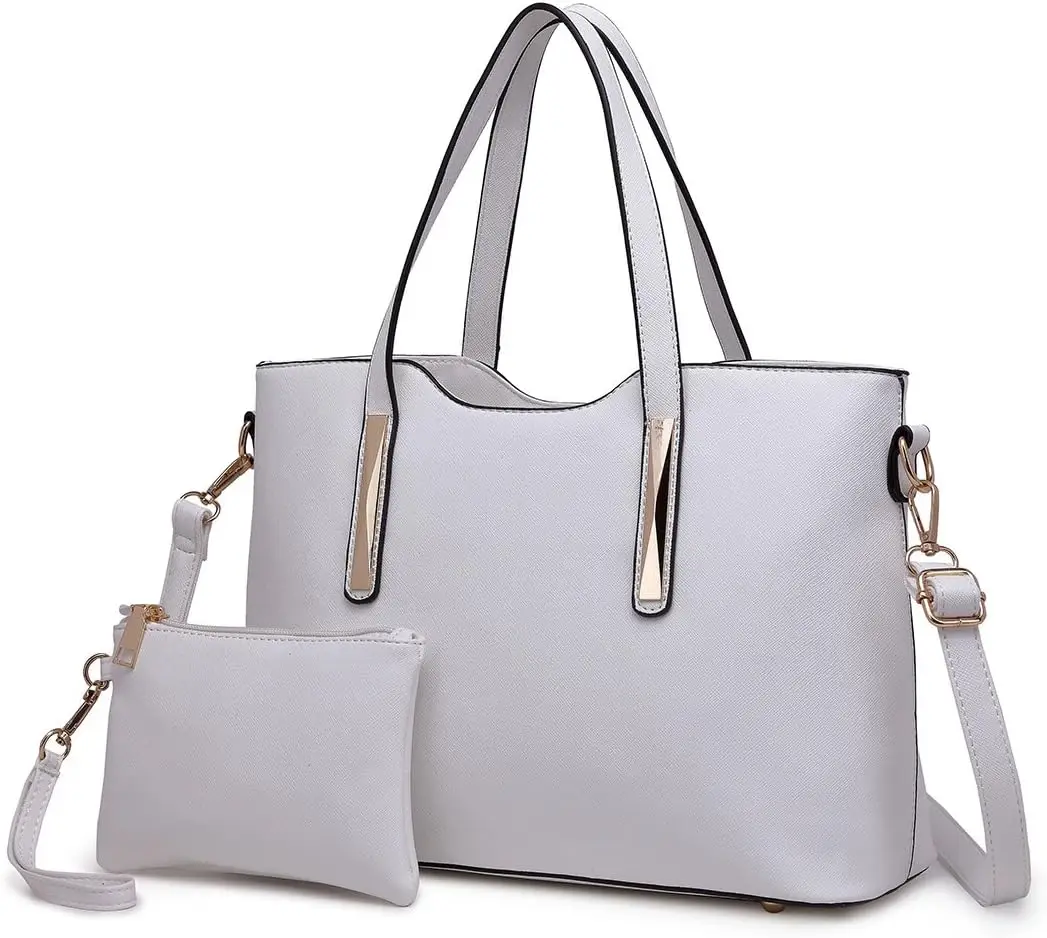 Sac à main Miss Lulu Damen de taille moyenne, élégante sacoche à bandoulière et sac à poignée, ensemble de 2 sacs de shopping