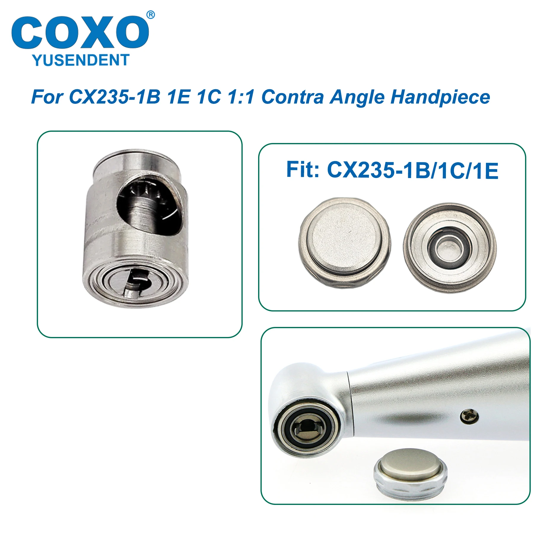 

COXO Dental Turbine Cartridge 1:1 Rotor CX235 1C/1E/1B Low Speed Handpieces Back Cover Accessories