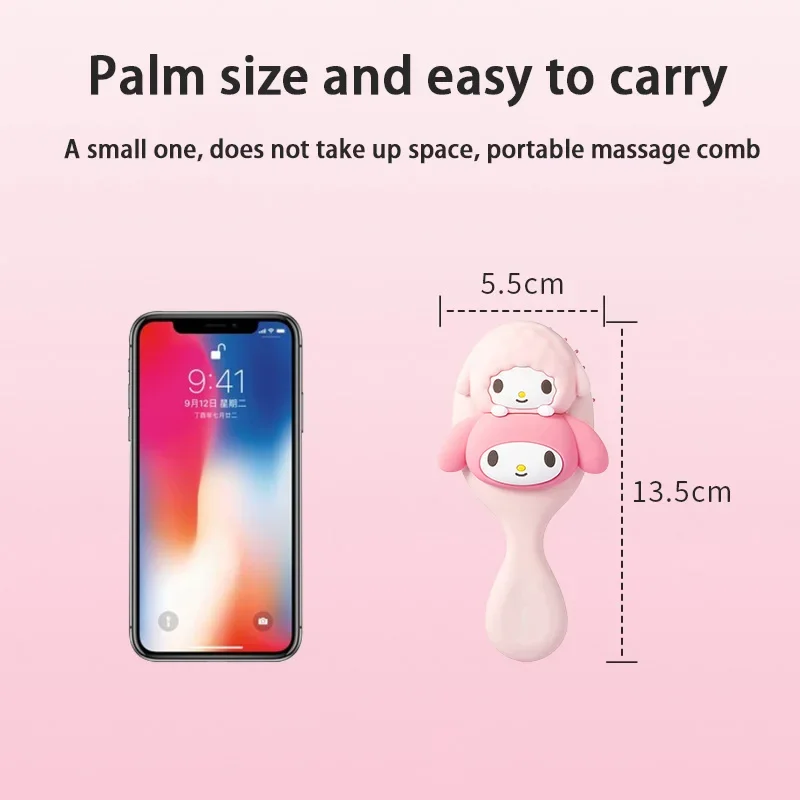 MINISO Sanrio Kuromi Pacha Dog Melody Cinnamon Dog Massage Airbag Comb Cute Portable Comb Portable Cartoon Comb  Genuine stock