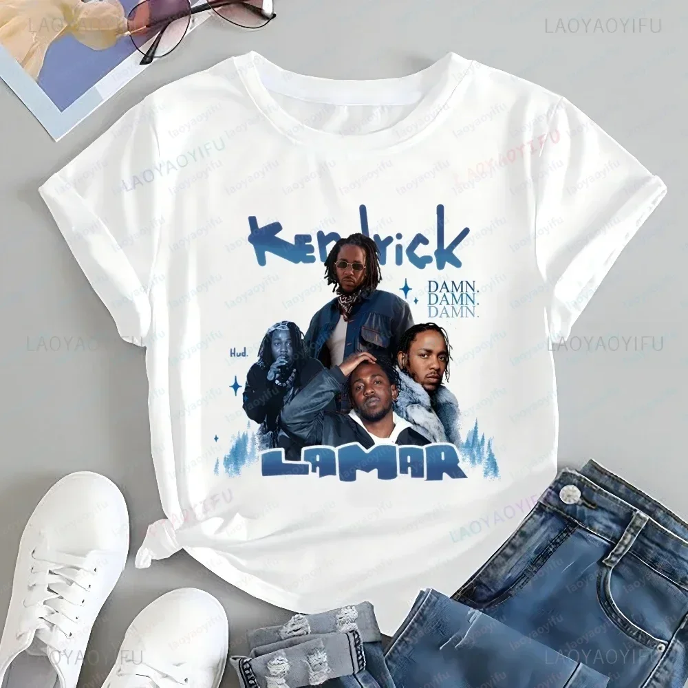Rapper KENDRICK LAMAR Printed T-shirt Top Neutral Trend Harajuku Short Sleeve Unisex Shirt Graphic Oversized T-shirt