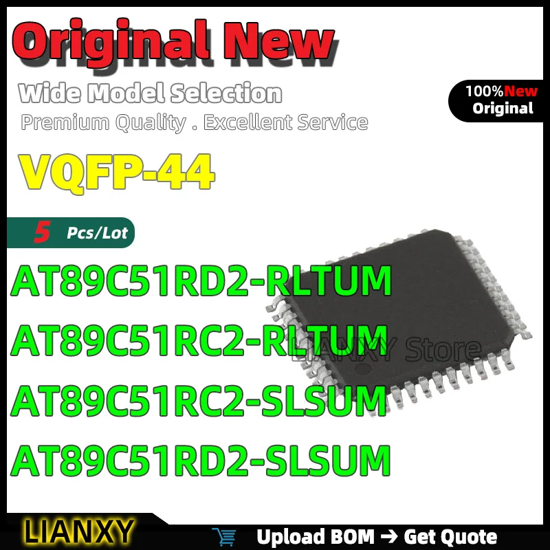 

5 шт. VQFP-44 AT89C51RD2-RLTUM AT89C51RC2-RLTUM AT89C51RC2-SLSUM AT89C51RD2-SLSUM 8-битный микроконтроллер, новый оригинальный
