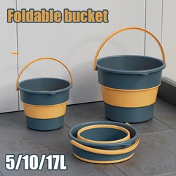 5/10L Portable Folding Bucket for Washing Outdoor Foldable Basin Silicone Water Bucket Camping Space Saving Car Wash Buckets