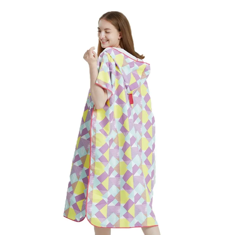 Пончо для серфинга, полотенце, пончо, быстросохнущее полотенце, толстовка с капюшоном, пляжный халат из микрофибры, пеленальное пончо, полотенце для плавания, пляжное пончо для взрослых