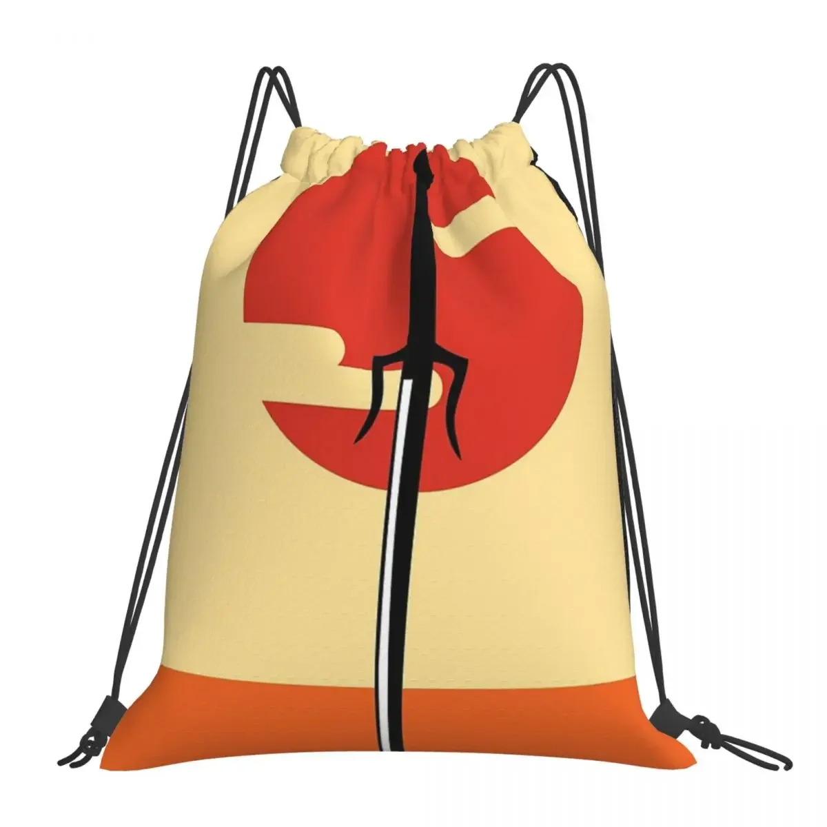 Samurai Champloo Minimal Backpacks Portable Drawstring Bags Drawstring Bundle Pocket Sundries Bag BookBag For Travel Students