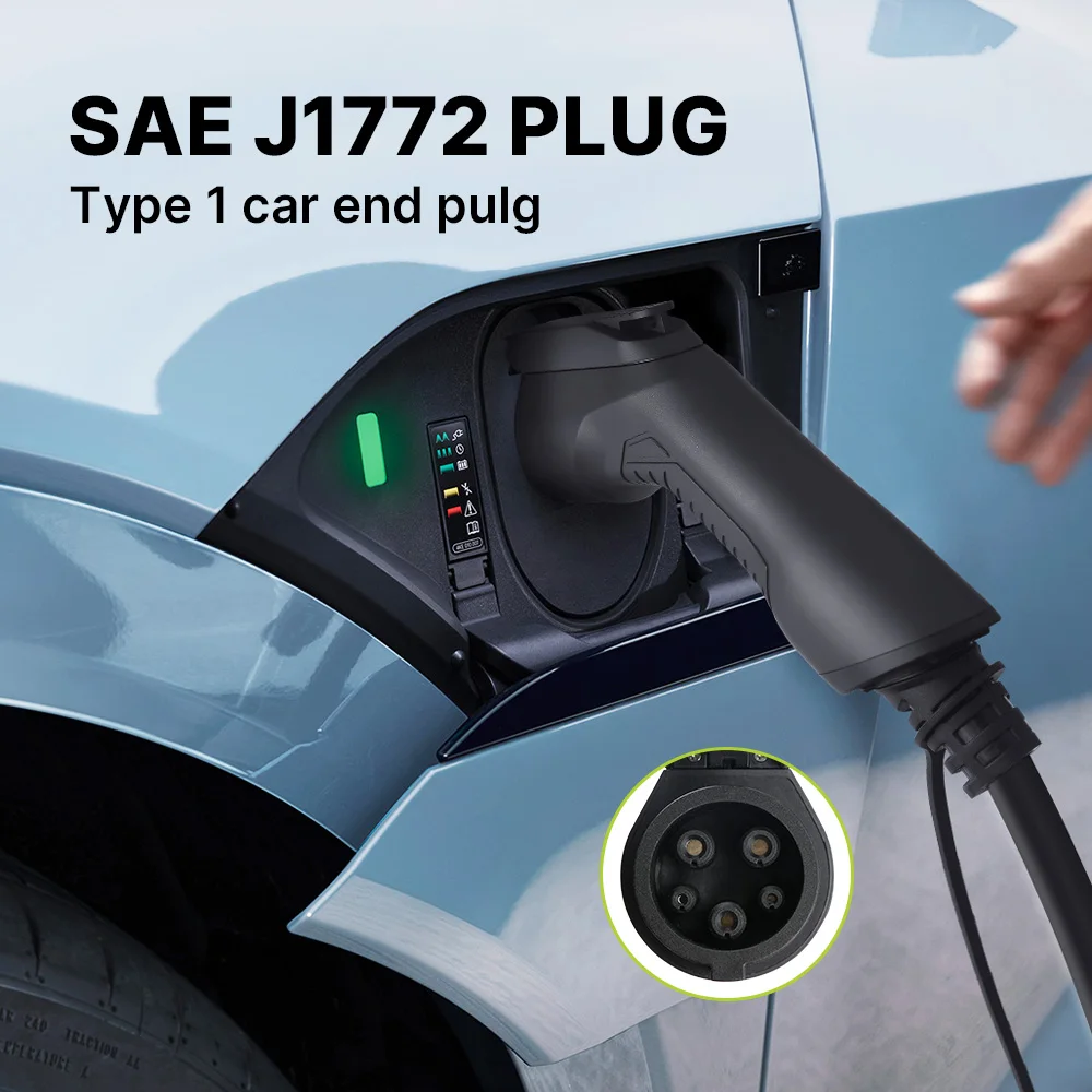 Morec 3.6KW Type1 Portable EV Charger 10/16A Switchable with CEE Plug Car Charger